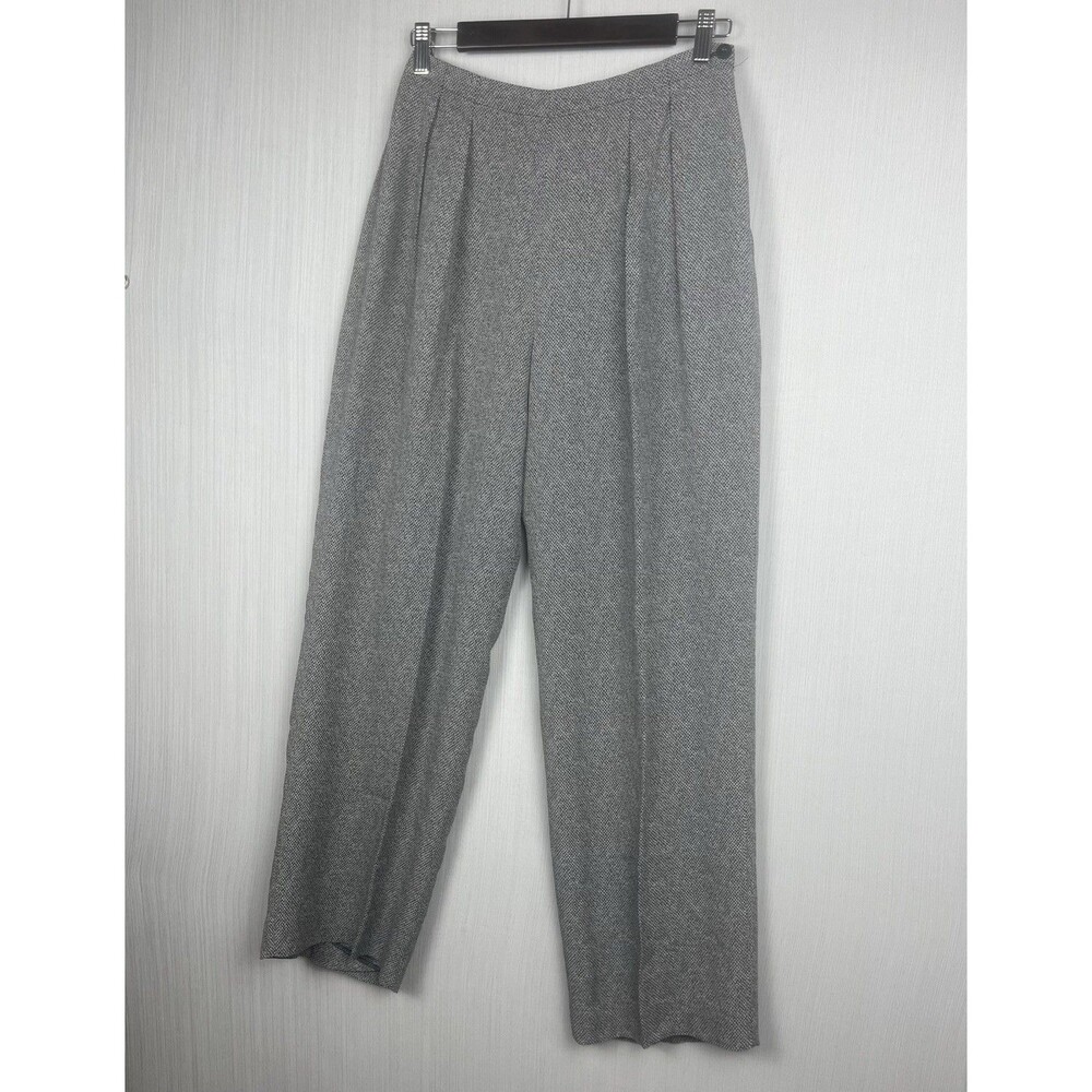 VTG Jones Wear Pleated Wide Leg Snakeskin Trouser 10P‎ Workwear Chic Officewear